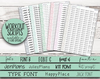 FONT-11 || WORKOUT Scripts - 12 Font Options