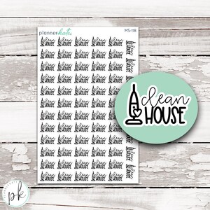MS-118 || Clean House Mixed Script Stickers