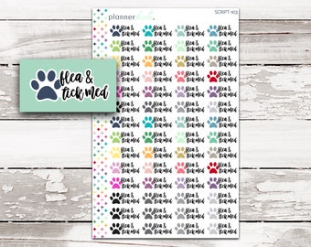 SCRIPT-103 || FLEA & TICK Med Planner Stickers