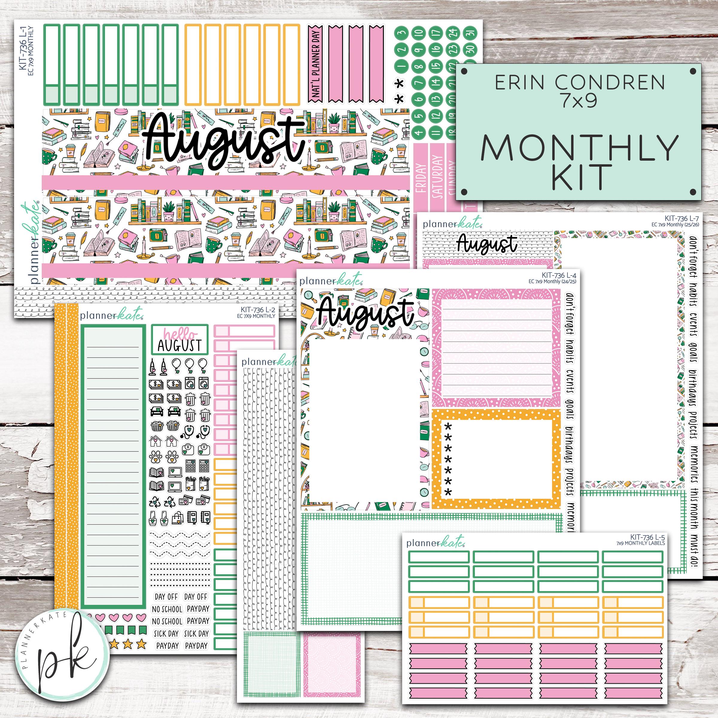 KIT-736 L - EC 7x9 Monthly || "BookWorm"