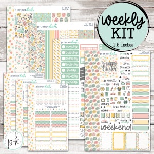 KIT-611 WEEKLY || "Easter Eggs" - Weekly Kit Planner Stickers