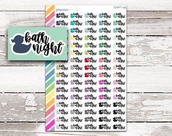 SCRIPT-134 || BATH NIGHT Planner Stickers