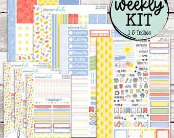 KIT-625 WEEKLY || "Beach Time" - Weekly Kit Planner Stickers