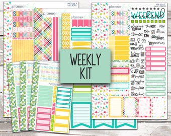 MK-534 WEEKLY || "Cake On The Beach" - Weekly Kit Planner Stickers