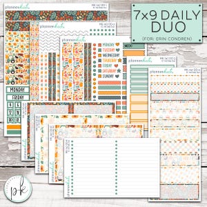 MK-747 EC 7x9 DAILY Duo || &quot;Harvest&quot; 7x9 Erin Condren Daily Du