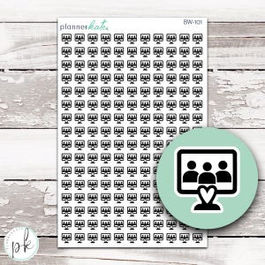 BW-101 || VIRTUAL MEETING Icon Sticker