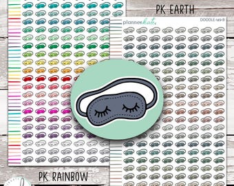 DOODLE-149 || SLEEPING MASK Doodle Planner Stickers