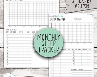 STK-255 || Monthly Sleep Tracker Dashboard Sticker