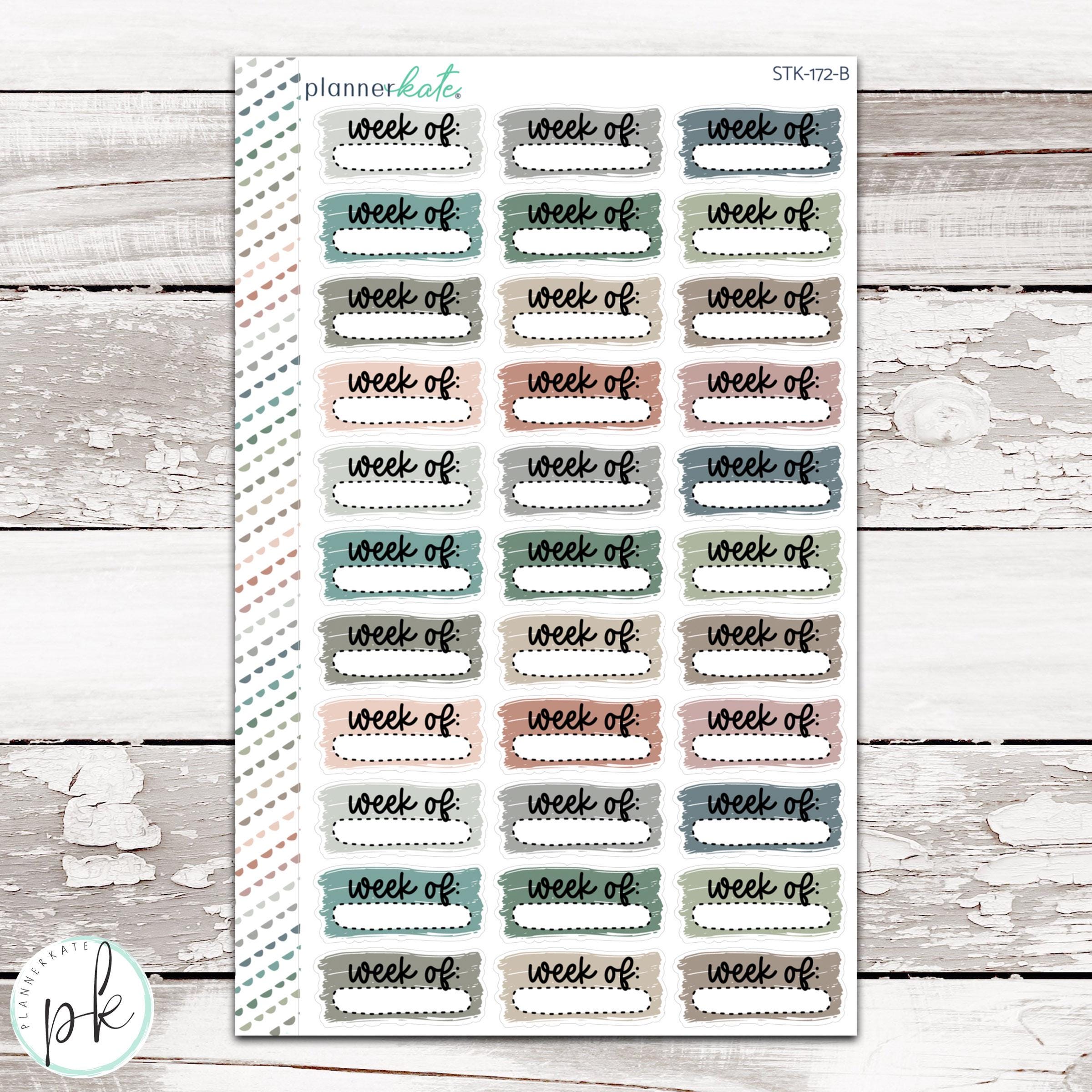 STK-172 || 'WEEK OF' Labels - Pk Colors - Etsy