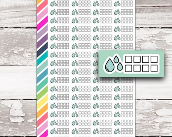 STK-100 // Pegatinas planificadoras para el seguimiento del consumo de agua HYDRATE