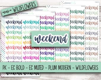 V-52 || Font D Weekend Stickers