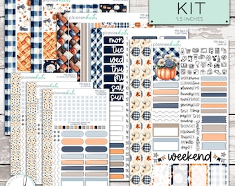 MK-849 WEEKLY || "Pumpkins & Plaid" - Weekly Kit Planner Stickers
