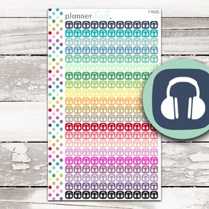 I-1025 || HEADPHONES Itty Bitty Icon Sticker
