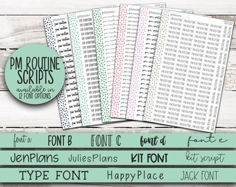 FONT-9 || PM ROUTINE Scripts - 12 Font Options