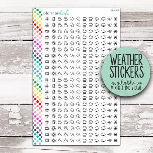 W-101 || MINI WEATHER Dot Planner Stickers (Mixed & Individual Options)