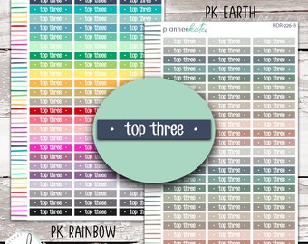 HDR-226 || TOP THREE Header Stickers