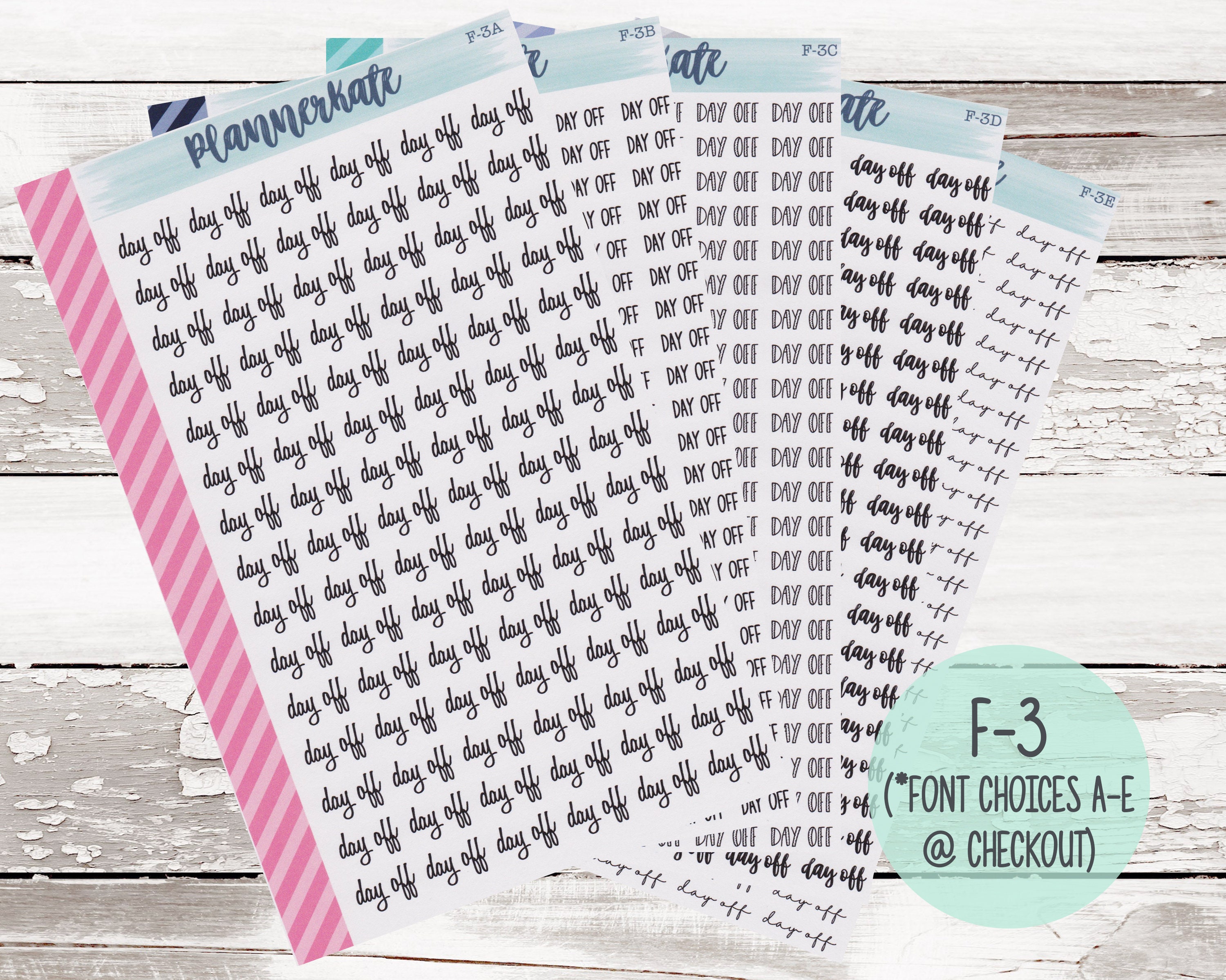 Paper Paper & Party Supplies Day Off Script Planner Stickers Calendars ...