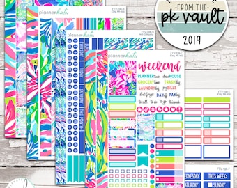 FTV-138 || LILLY FLORAL - Weekly Kit Planner Stickers - Vault Kit Mk-155