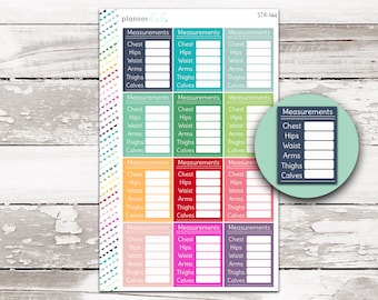 STK-144 || MEASUREMENTS Stackable Sidebar Planner Stickers