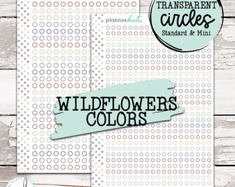 TRAN-25 || Wildflowers Colors Transparent Circles - Standard & Mini