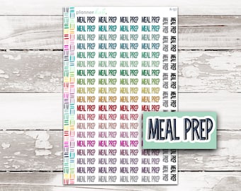 R-137 || MEAL PREP Large Script Stickers