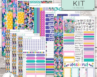 KIT-816 WEEKLY || "Floral Splash" - Weekly Kit Planner Stickers