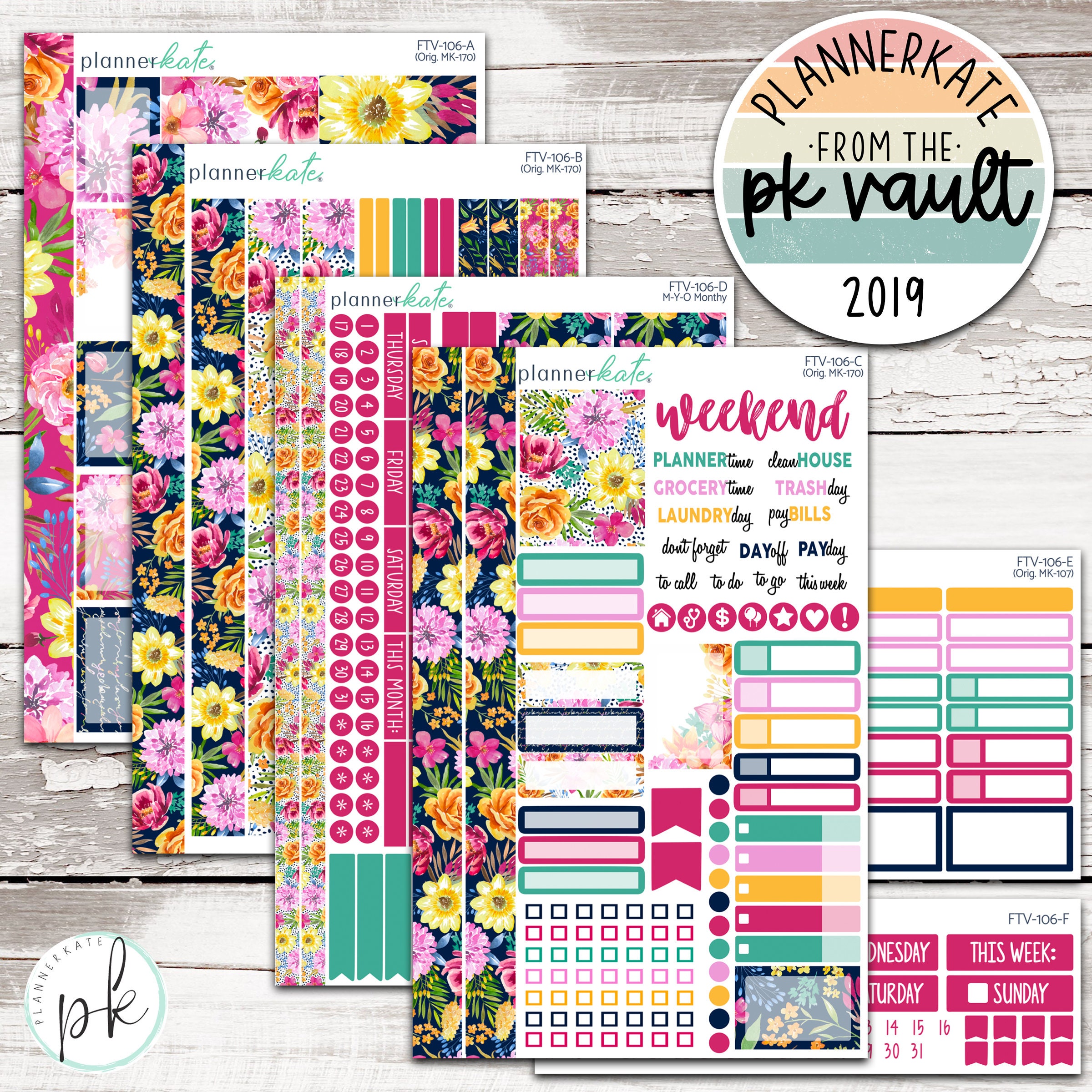 FTV-106 || Fall Bliss - Weekly Kit Planner Stickers - Vault Kit MK-170