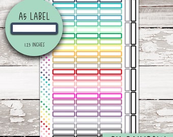 A5 Monthly Labels for Planner - PK Rainbow || V-9