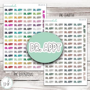 BS-017 || DR. APPT Bold Script Stickers