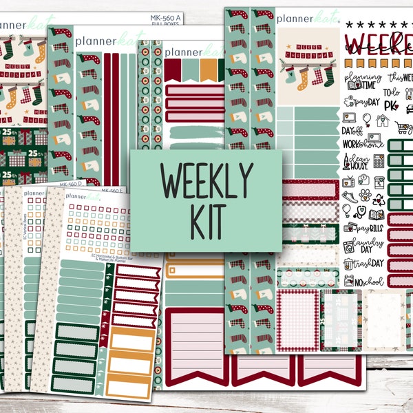 MK-560 WEEKLY || "Stocking Stuffers" - Weekly Kit Planner Stickers