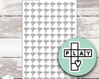 BW-167 || Game Night - BW Icon Stickers