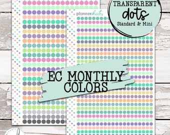 TRAN-7 || EC Muted Colors Transparent Dots - Standard & Mini