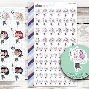 PKDG-58 || HEADPHONES PK Doodles Planner Stickers (9 Variations)
