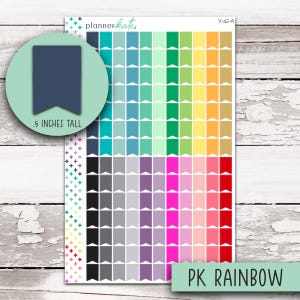 V-42-A || Flag Labels for Planner - PK Rainbow