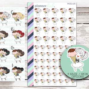 PKDG-57 || Ice Cream PK Doodles Planner Stickers (9 Variations)