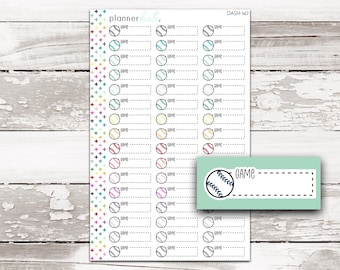 DASH-147 || Baseball Game Dash Doodle Planner Stickers