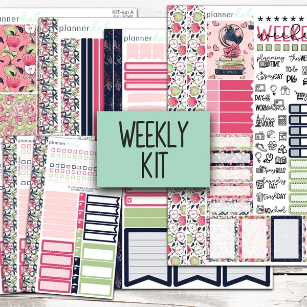 KIT-541 WEEKLY || "All A's" - Weekly Kit Planner Stickers