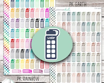 STK-128 || WATERBOTTLE / HYDRATE Tracker Stickers