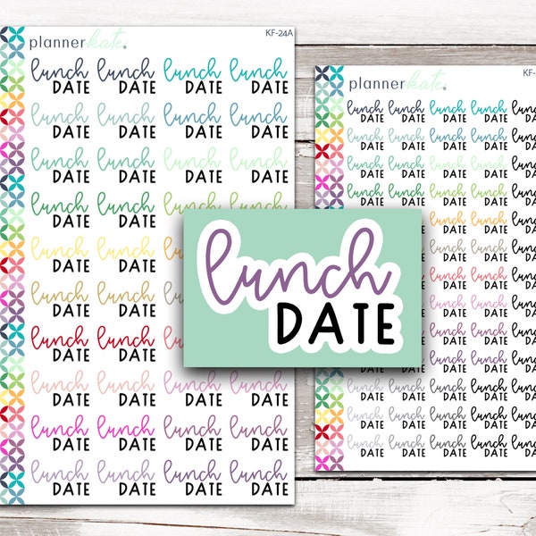 KF-24 || "LUNCH DATE" Kit Font Scripts - Standard & Mini Size