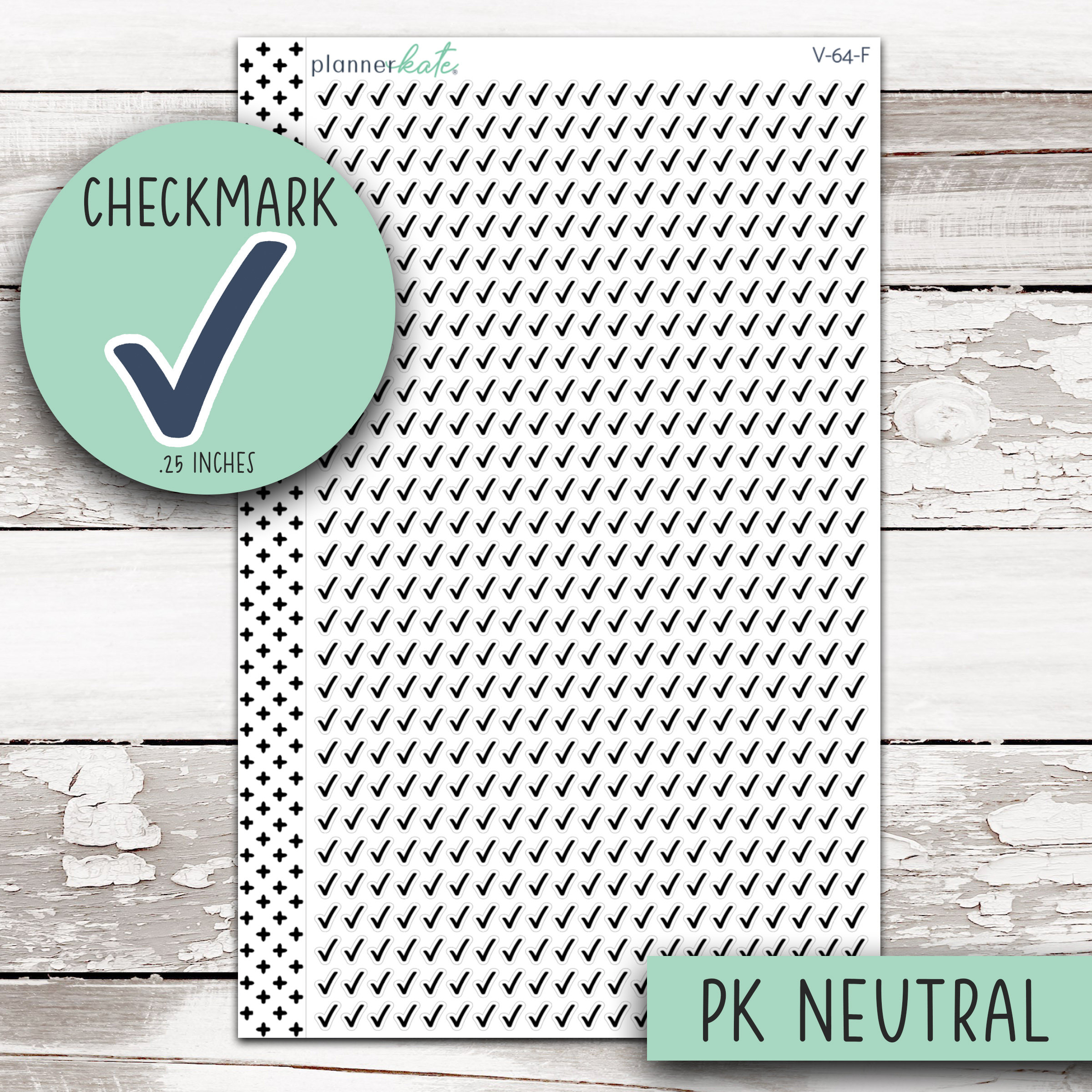 Mini Checkmark Stickers - PK Neutral || V-64 - Etsy