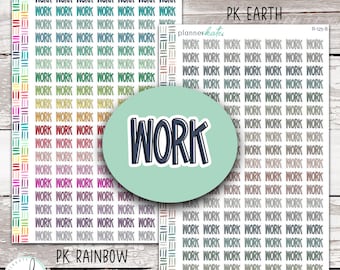 R-125 || WORK Large Script Stickers