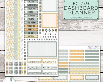 50% Off! MK-713 7x9 Dashboard Planner || "Almost Spring" Weekly - Erin Condren