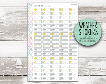 W-100 || WEATHER BOX Planner Stickers (Mixed & Individual Options)