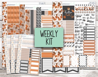 MK-548 WEEKLY || "Hello Fall" - Weekly Kit Planner Stickers