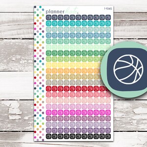 I-1045 || BASKETBALL Itty Bitty Icon Sticker