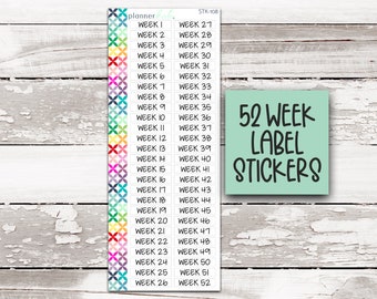 STK-108 || 52 Weeks Planner Stickers