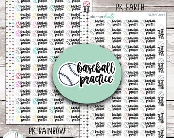 SCRIPT-203 || Baseball Practice Planner Stickers