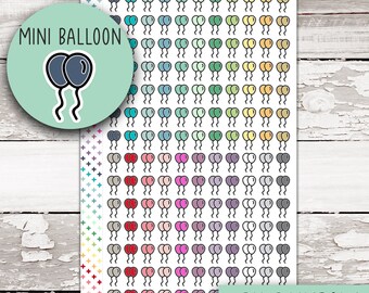 Mini Balloon Doodle Stickers - PK Rainbow || V-61