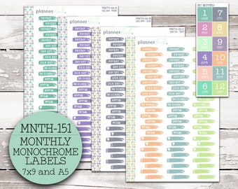 MNTH-151 || PENSEELSTREEK Maandelijkse labels