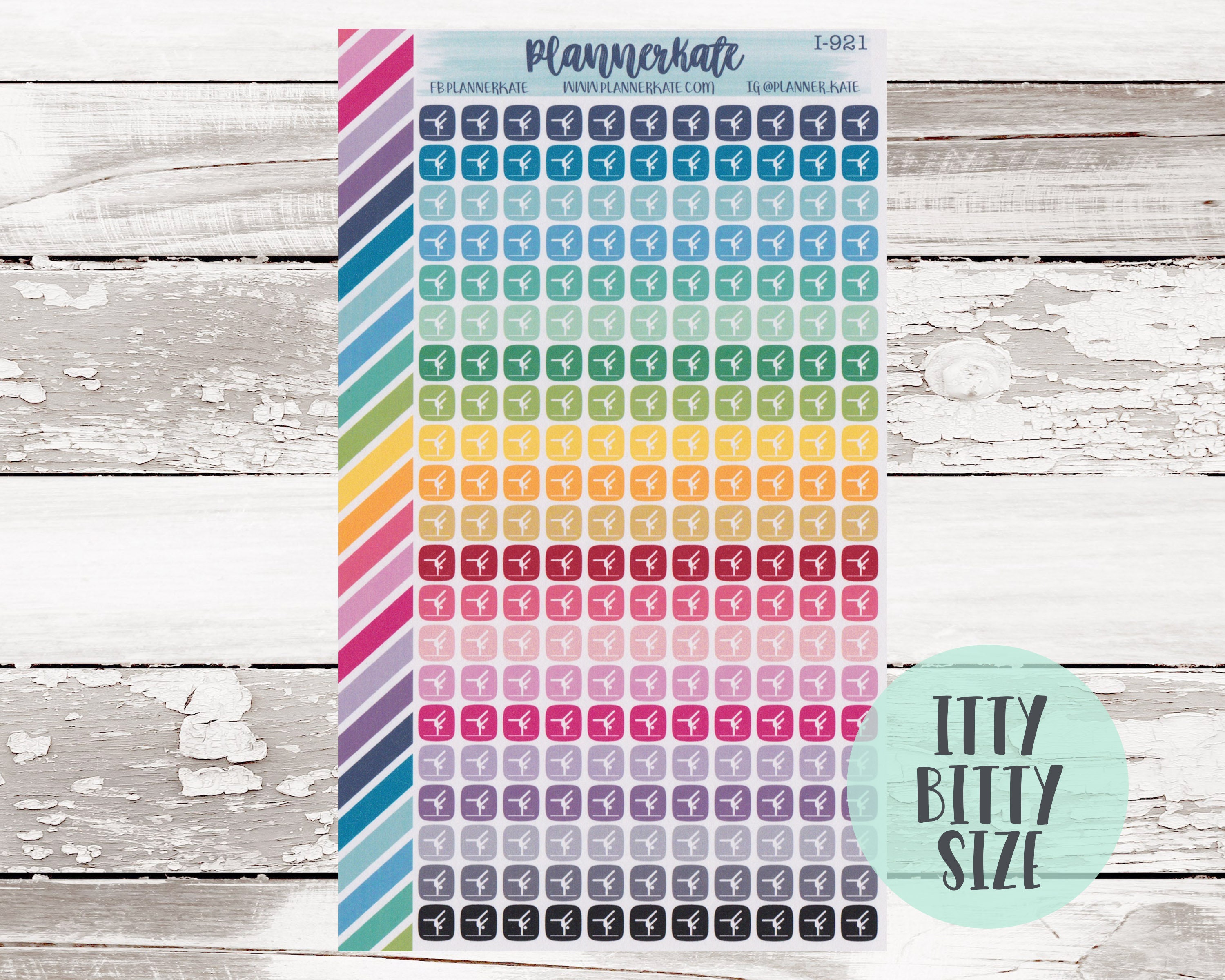 Sale! I-921 || Gymnastics - ITTY BITTY Icon Square Planner Stickers